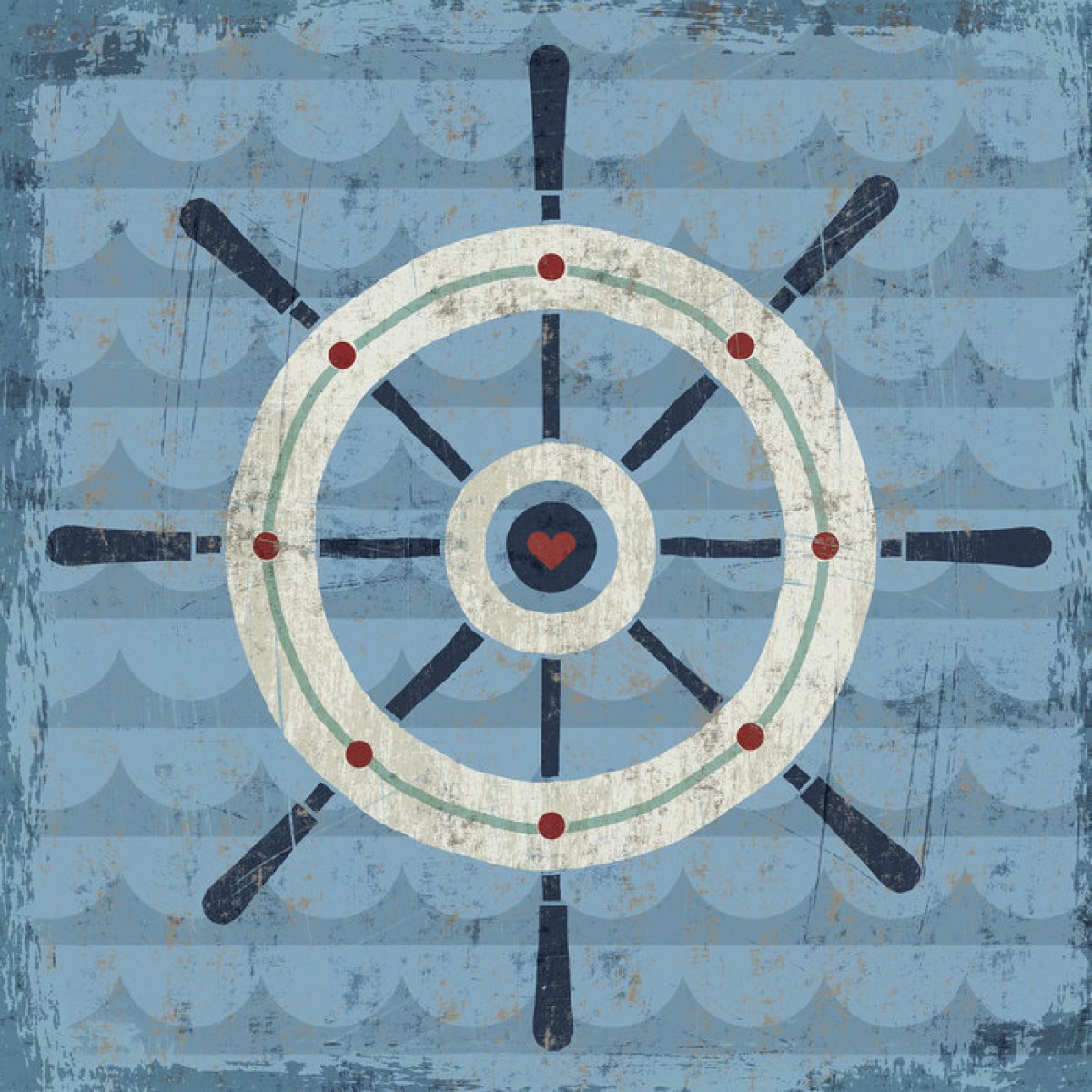 Fototapet Nautical Love Helm, personalizat, Photowall