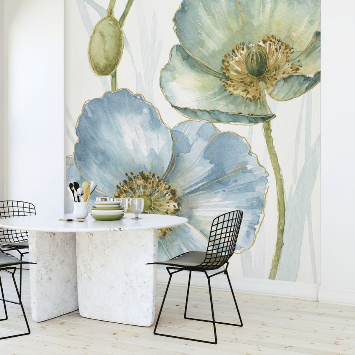 Fototapet Blue Mountain Poppy, personalizat, Photowall