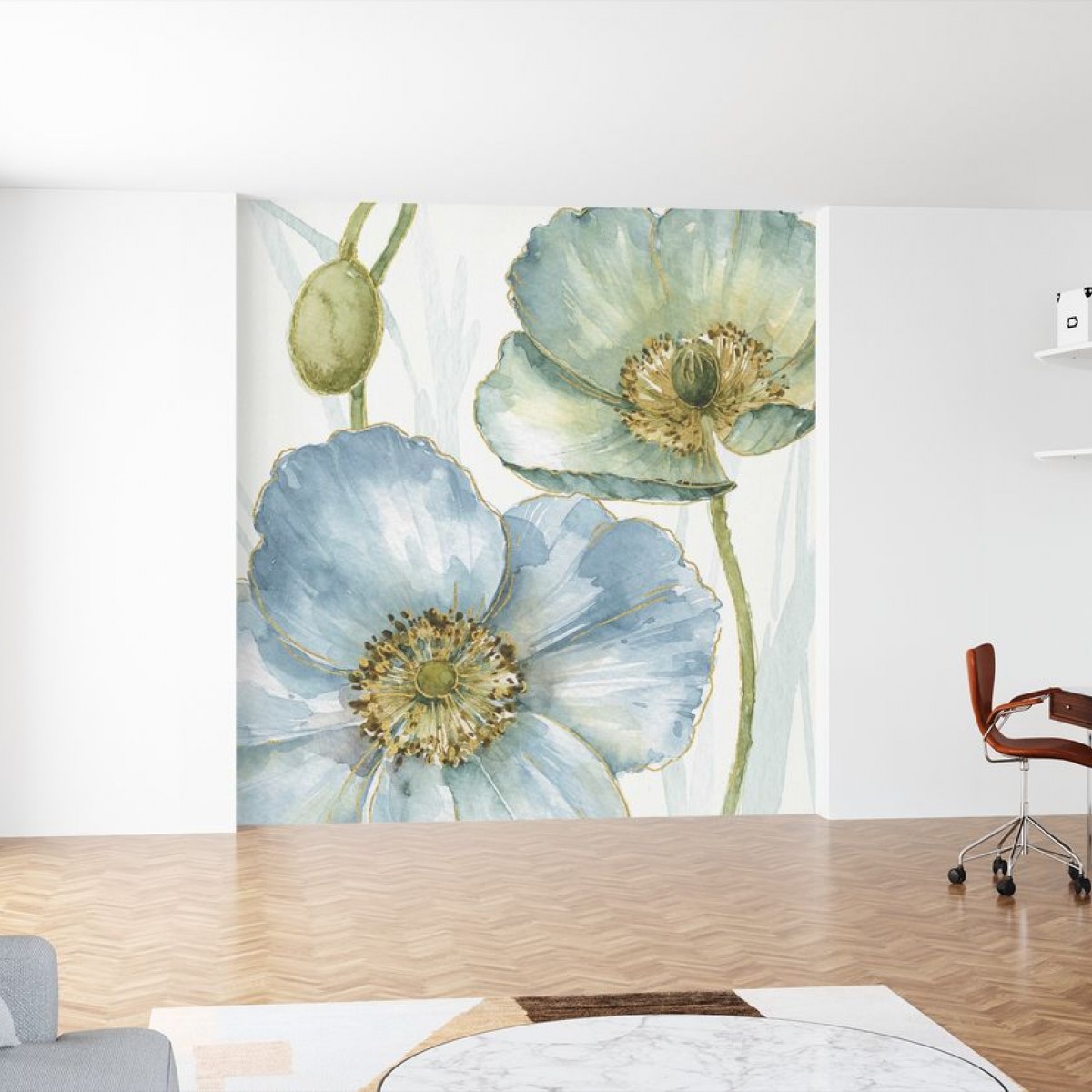 Fototapet Blue Mountain Poppy, personalizat, Photowall