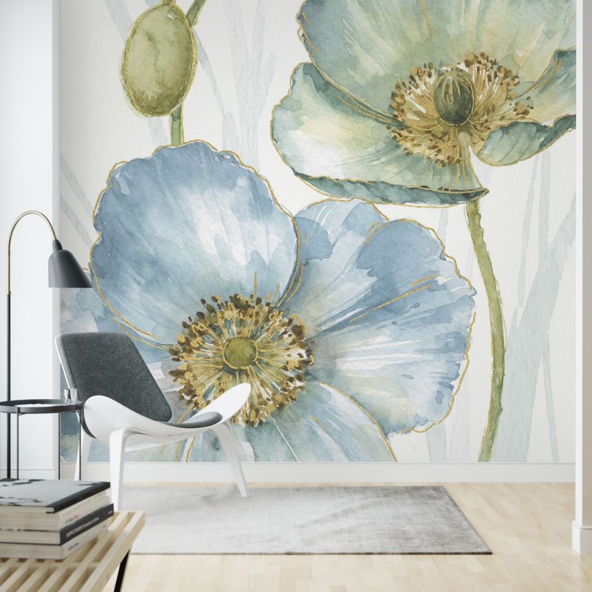 Fototapet Blue Mountain Poppy, personalizat, Photowall