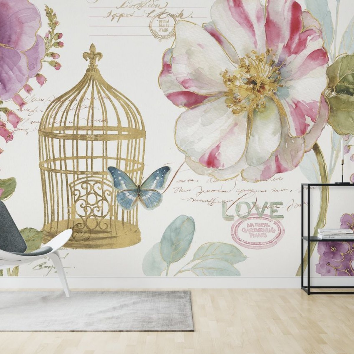 Fototapet Rainbow Seeds Birdcage, personalizat, Photowall