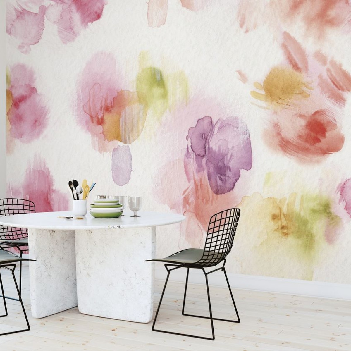 Fototapet Watercolor Petals, personalizat, Photowall