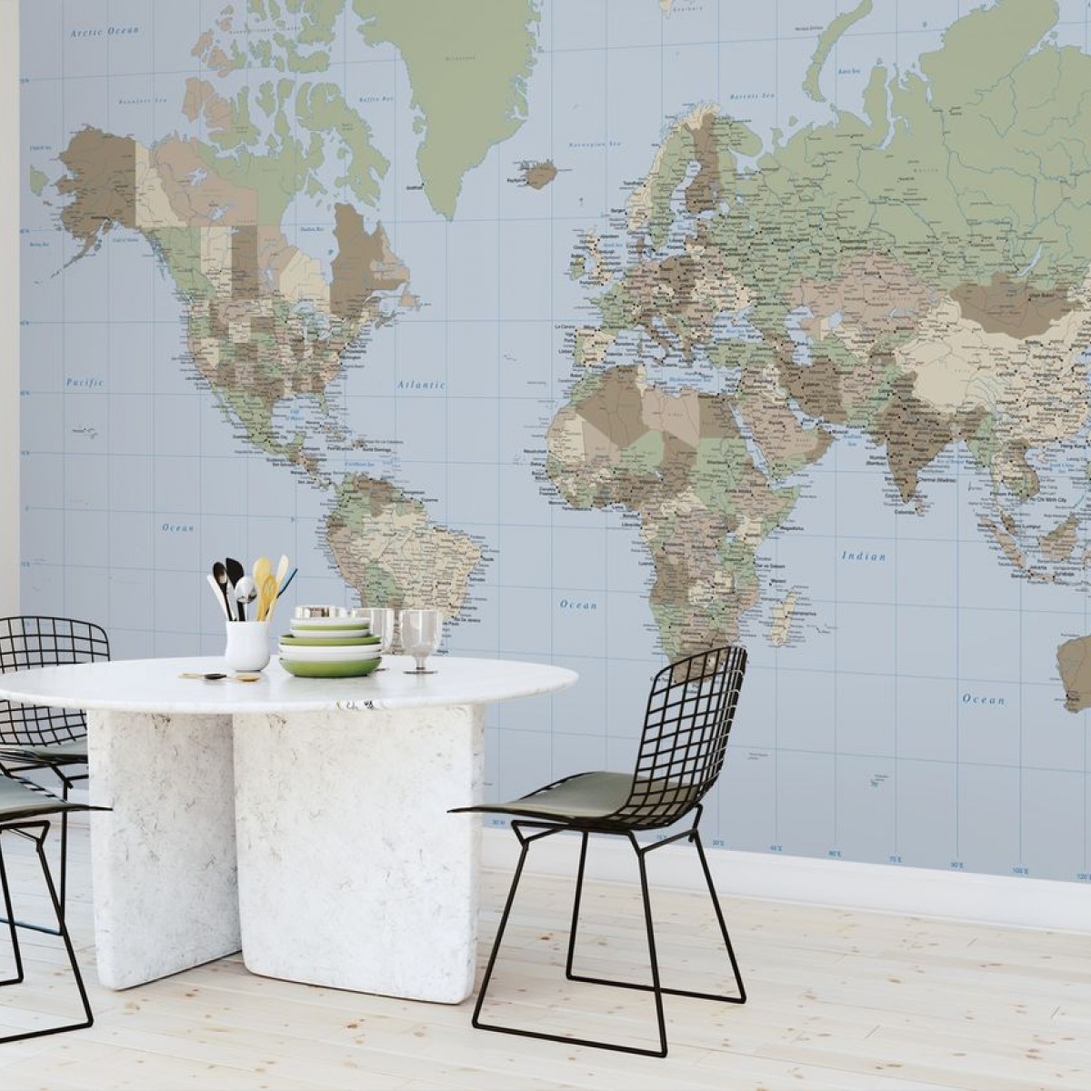 World Map Vintage, personalizat, Photowall