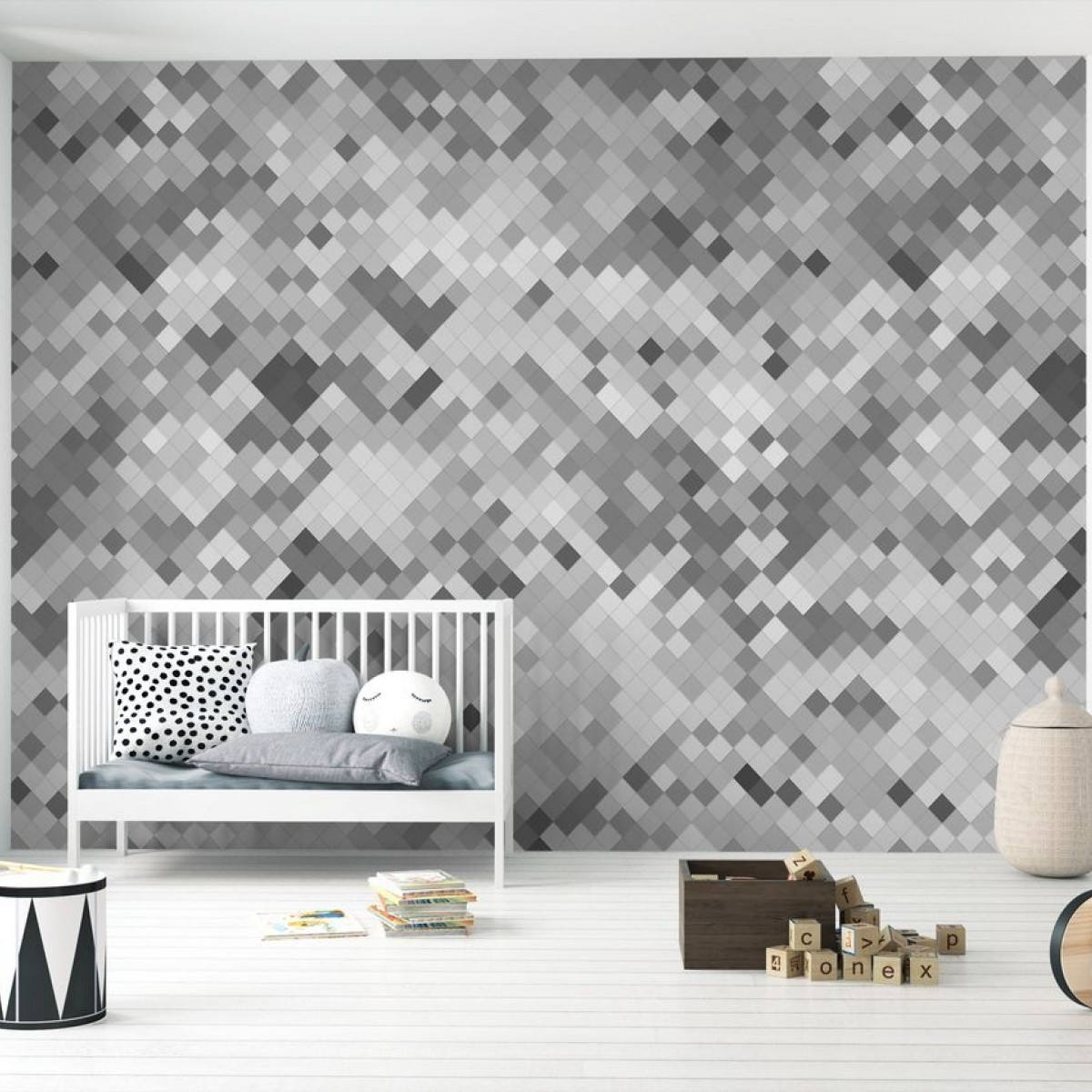 Fototapet Tile Grey, personalizat, Photowall