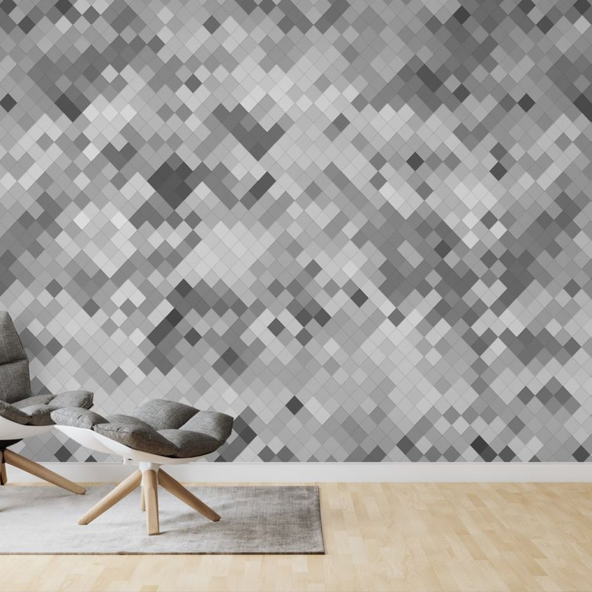 Fototapet Tile Grey, personalizat, Photowall