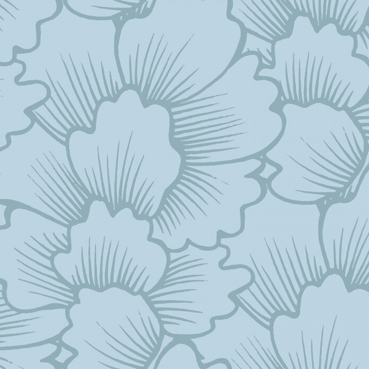 Fototapet Mostly Coral Blue on Blue, Personalizat, Photowall, Fototapet living, Fototapet