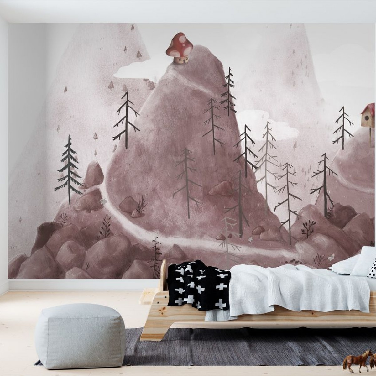 Fototapet Birdhouse Fantasy Mountains, personalizat, Photowall