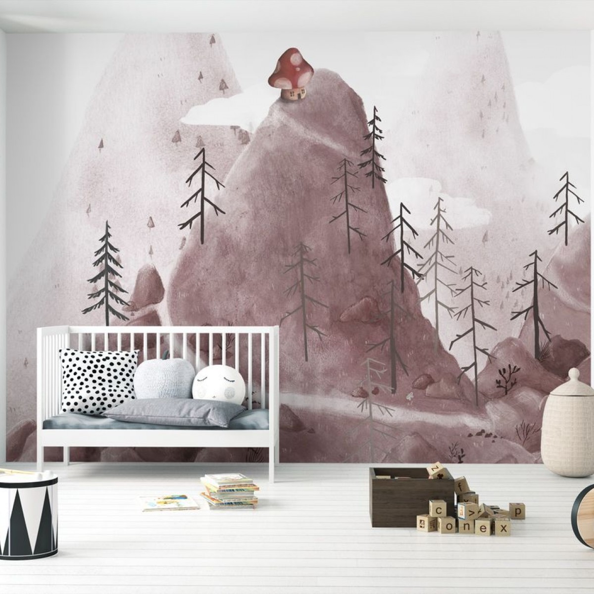 Fototapet Birdhouse Fantasy Mountains, personalizat, Photowall