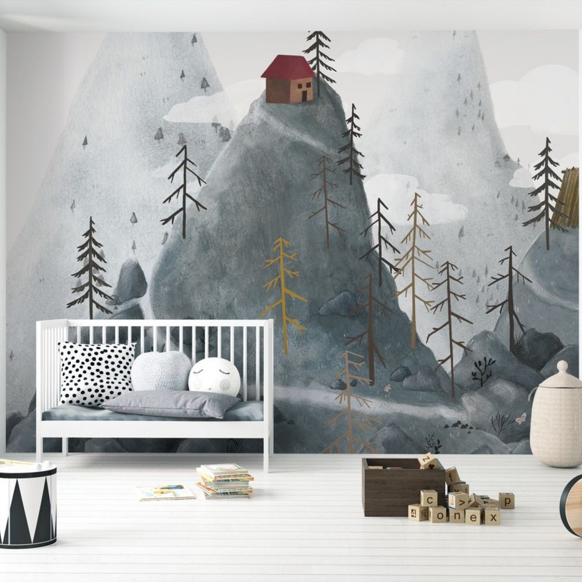 Fototapet Village Fantasy Mountains, personalizat, Photowall