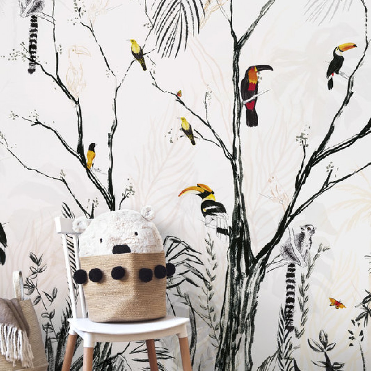Fototapet Tropical Charcoal, personalizat, Photowall