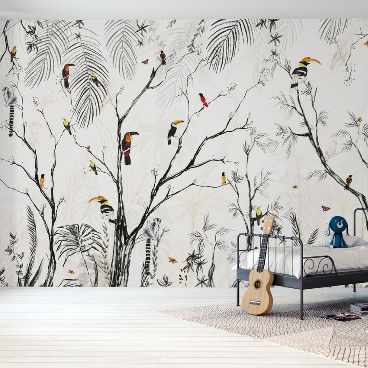 Fototapet Tropical Charcoal, personalizat, Photowall