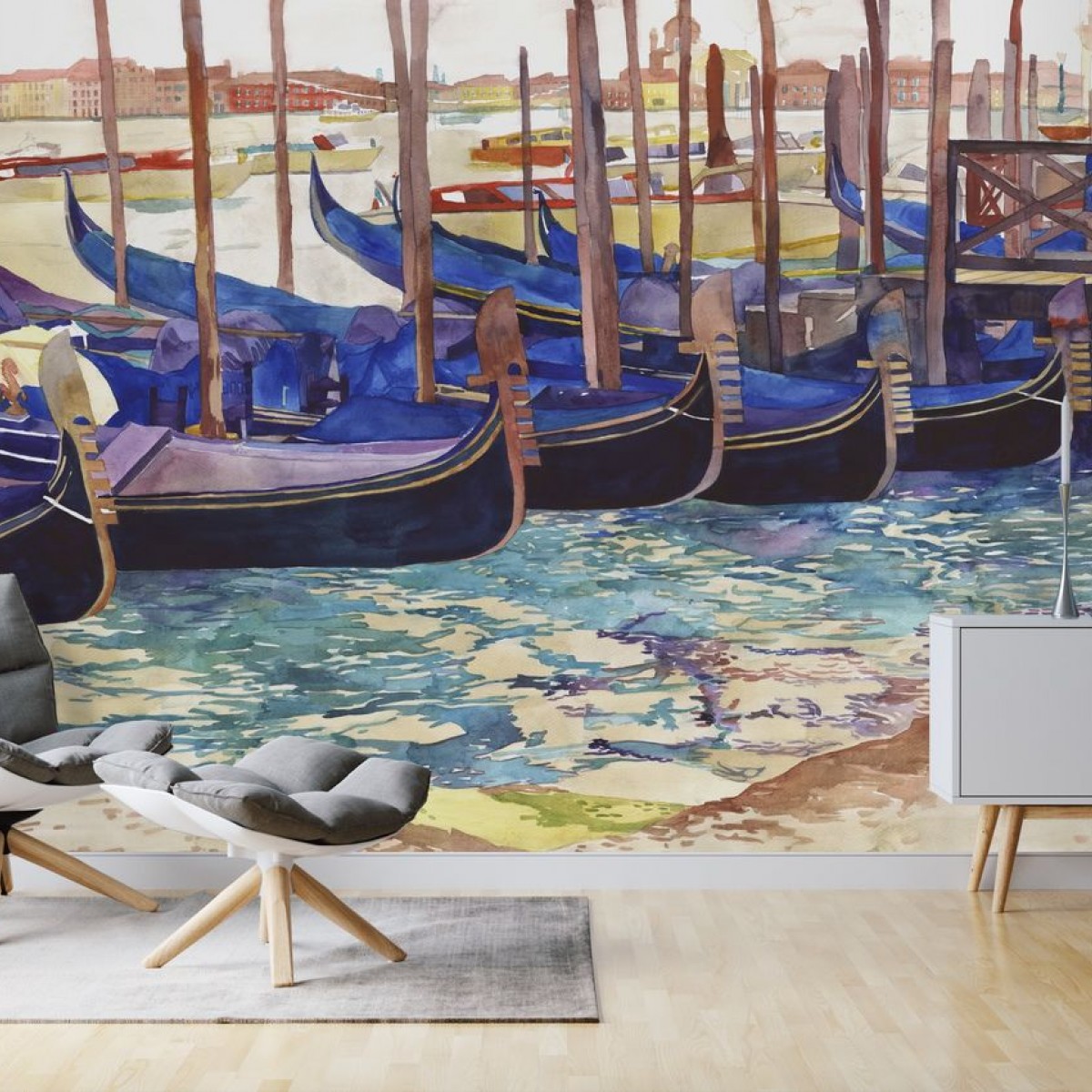 Fototapet Gondolas in Venice, personalizat, Photowall