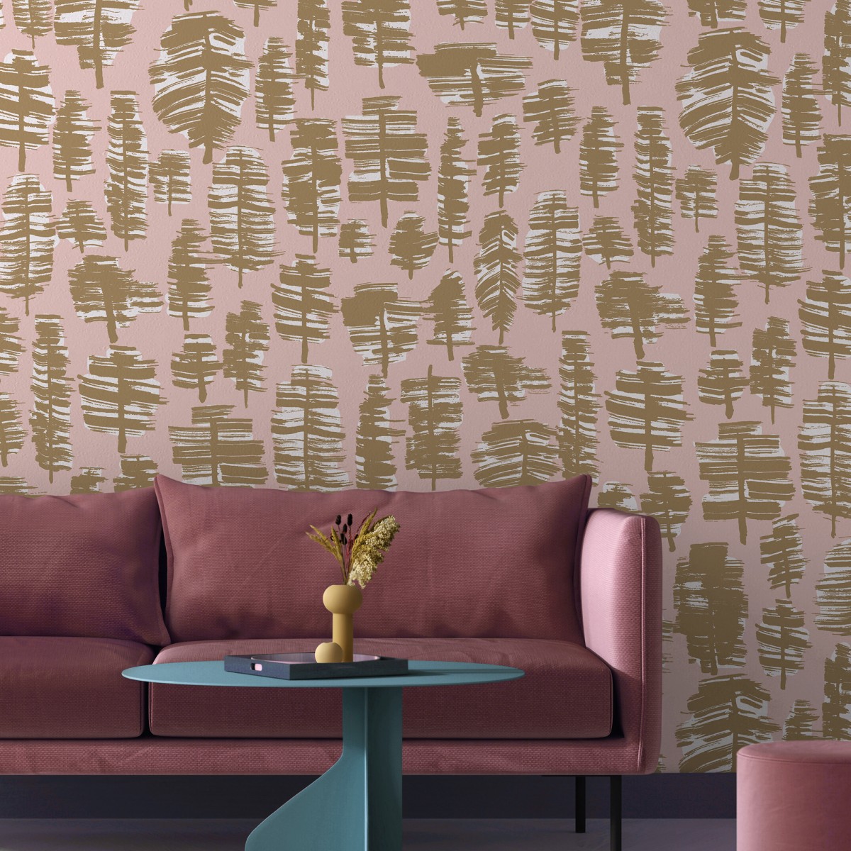 Fototapet Forest, Peach Caramel, Personalizat, Photowall, Fototapet living