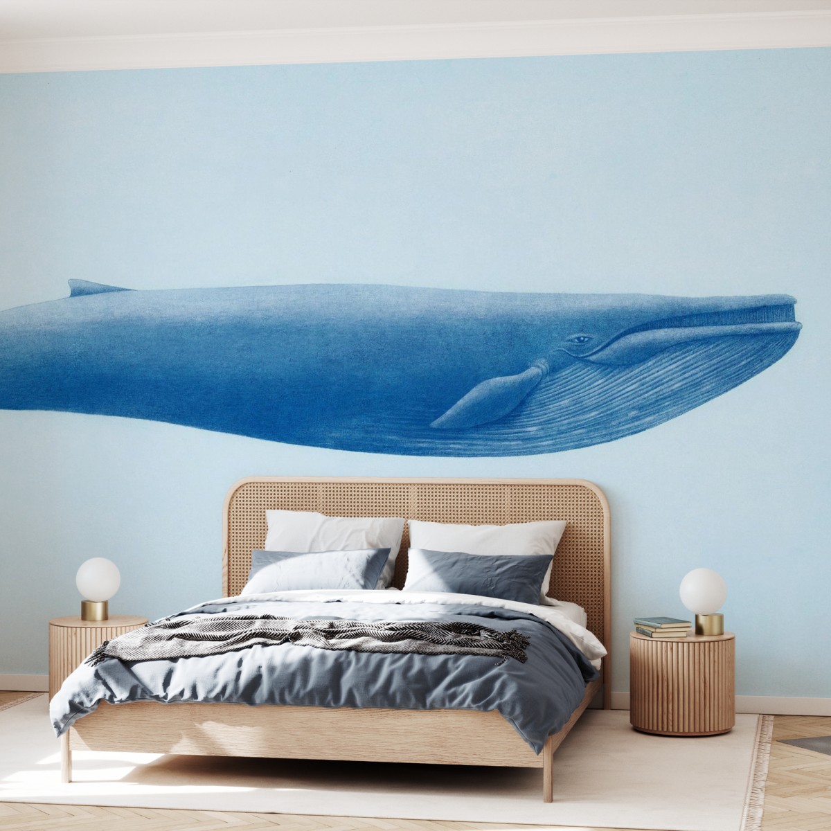 Fototapet Balena Albastră, personalizat, Photowall, Fototapet pentru copii, Fototapet