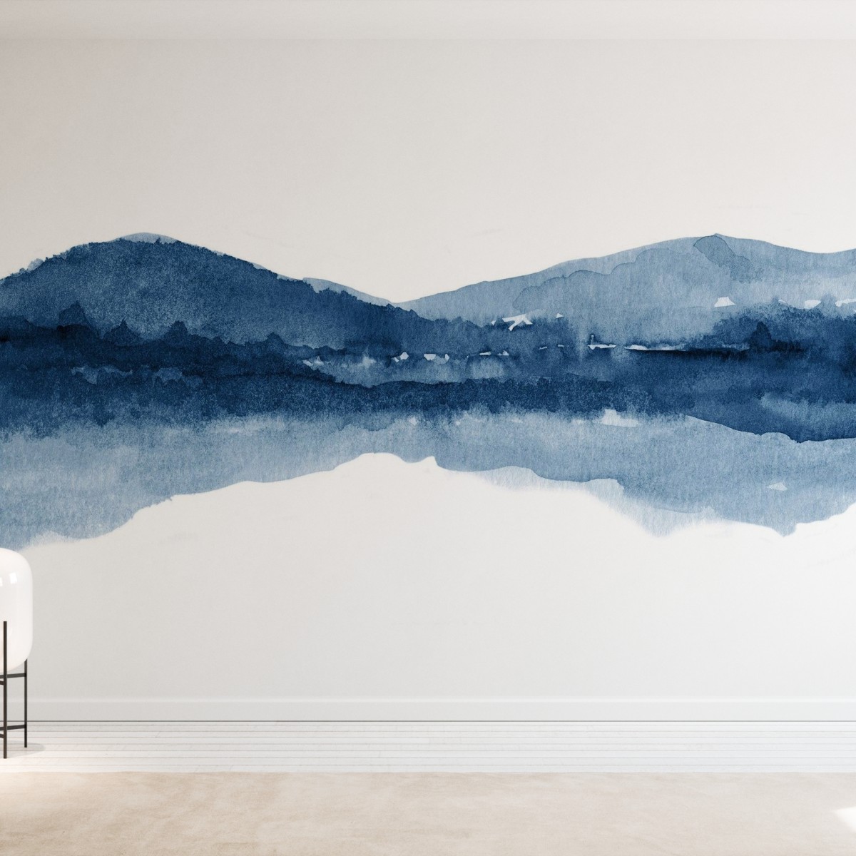 Fototapet Watercolor Landscape I, Navy Blue, personalizat, Photowall, Fototapet living, Fototapet