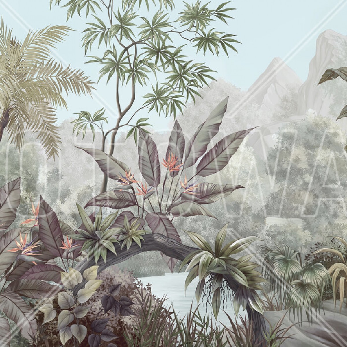 Fototapet Tangled Jungle, Personalizat, Photowall, Fototapet living