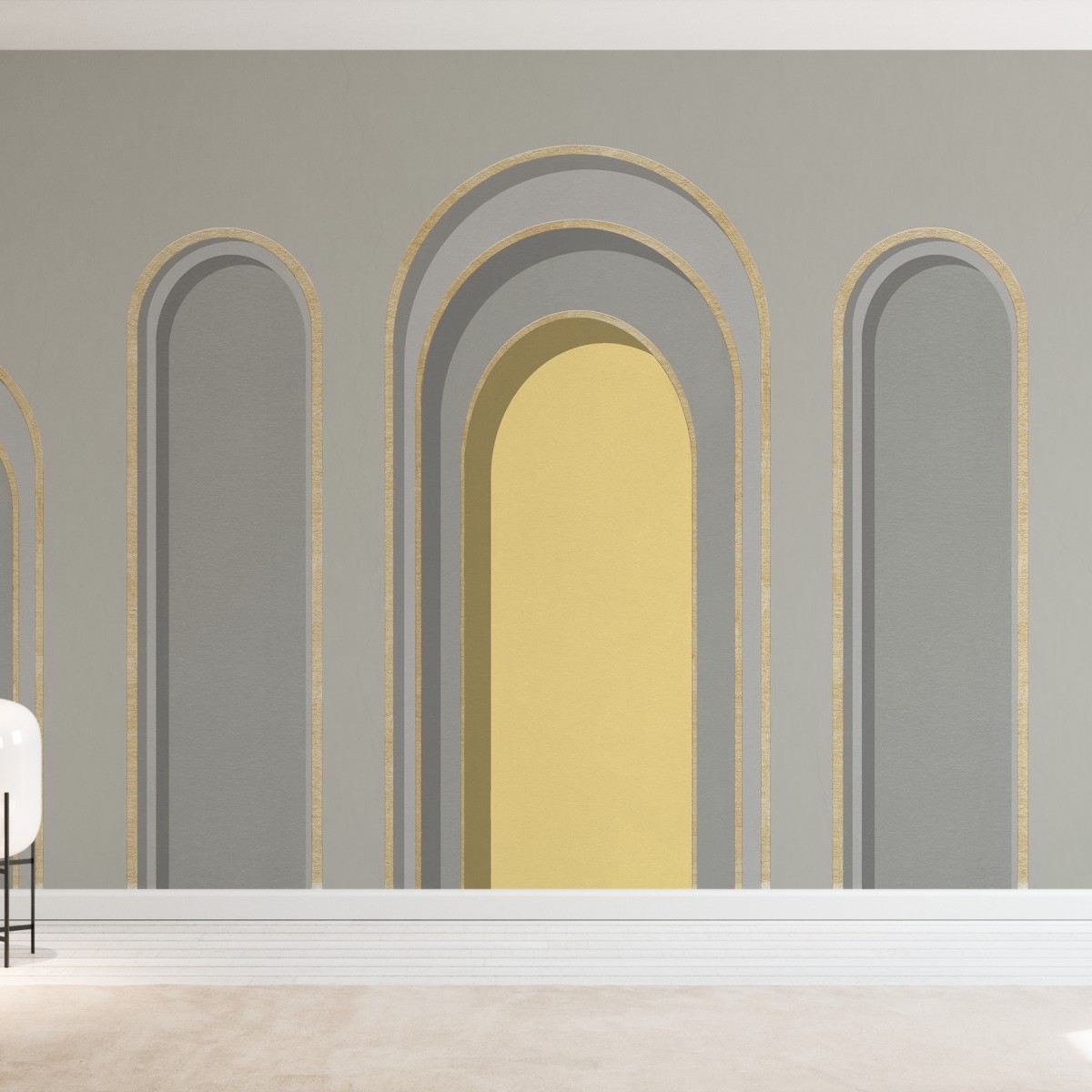 Fototapet Arch Adornment, Gray Yellow, Personalizat, Photowall, Fototapet living