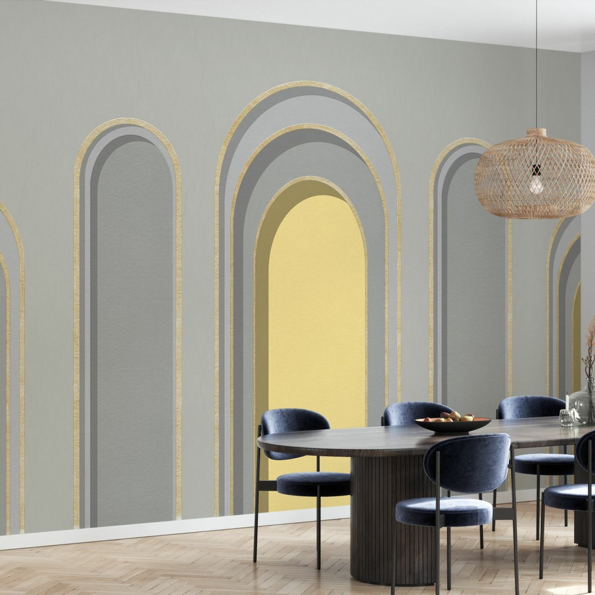Fototapet Arch Adornment, Gray Yellow, Personalizat, Photowall, Fototapet living