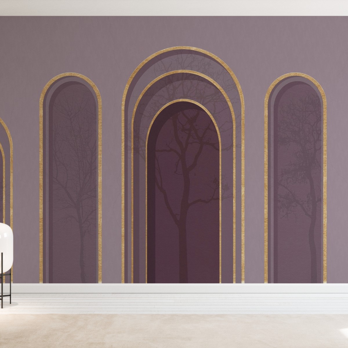Fototapet Arch Adornment with Trees, Violet, Personalizat, Photowall, Fototapet living