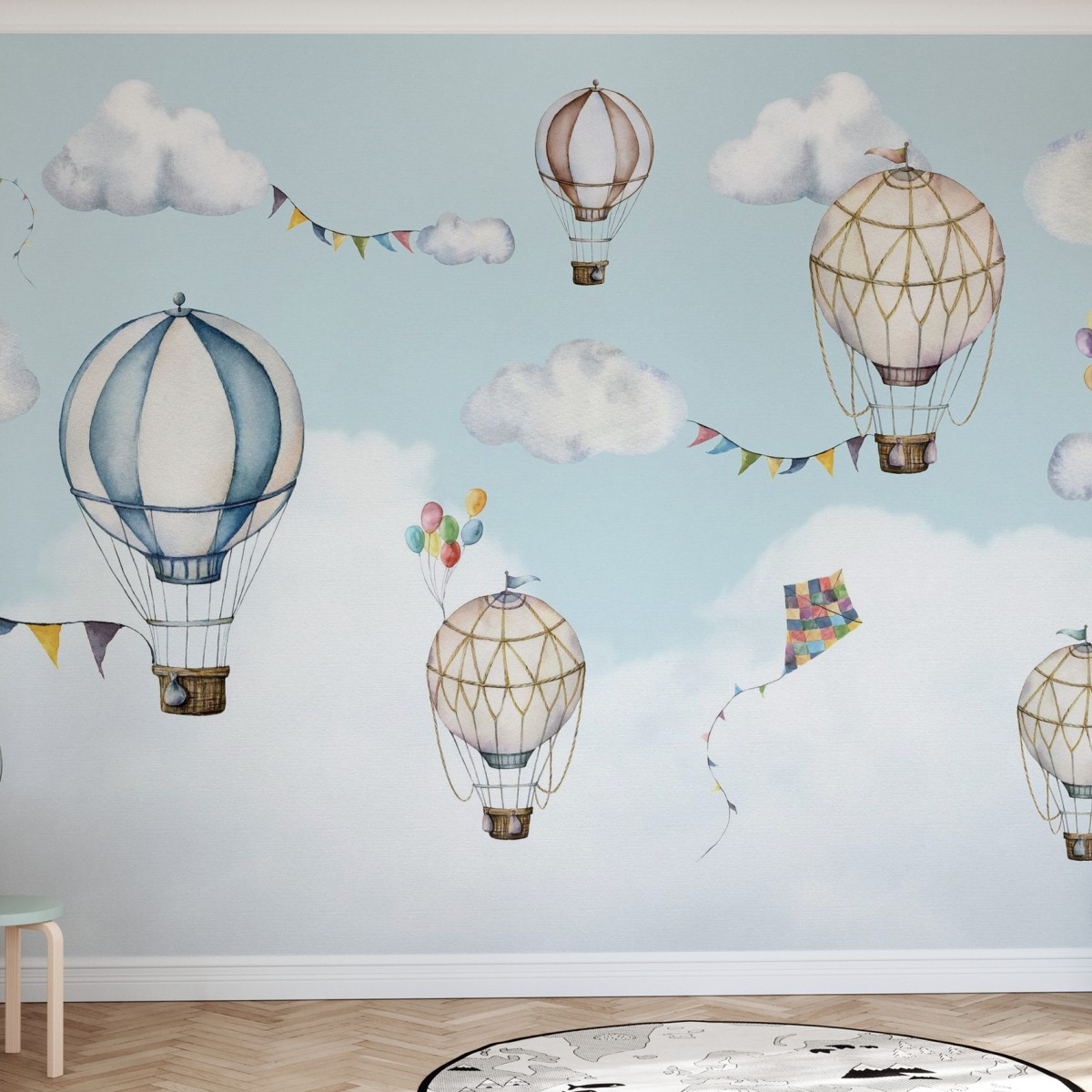 Fototapet Balloons Bonanza, personalizat, Photowall, Fototapet pentru copii, Fototapet