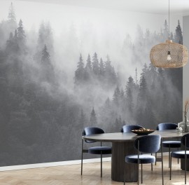 Fototapet Foggy Forest, Grey, Personalizat, Photowall