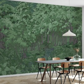 Fototapet Green Forest in the Evening, Personalizat, Photowall