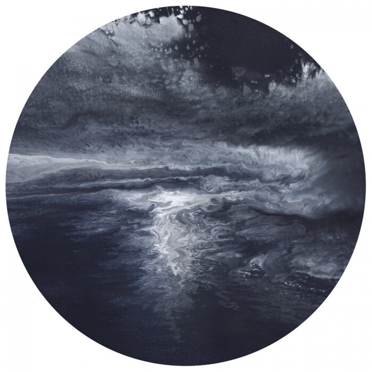 Fototapet Moondance Circle Blue Black, Personalizat, Photowall, Fototapet living
