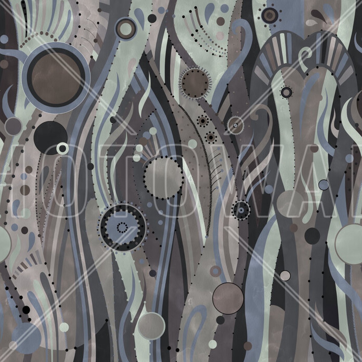 Fototapet Seaweed Geometry, Personalizat, Photowall, Fototapet living
