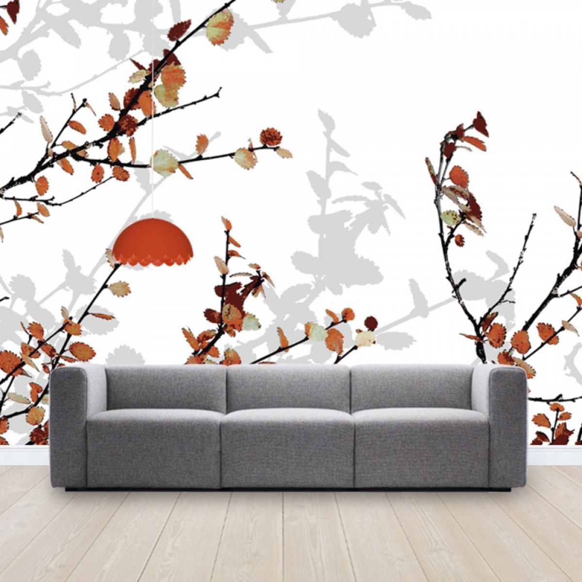 Fototapet Mountain Birch Orange, personalizat, Photowall
