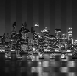 Foto tapet 3D New York - alb-negru, personalizat, Rebel Walls