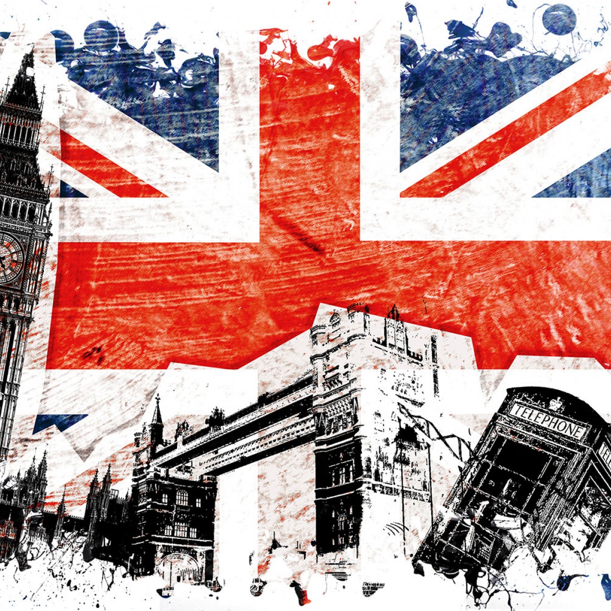 Fototapet Union Jack, personalizat, Rebel Walls