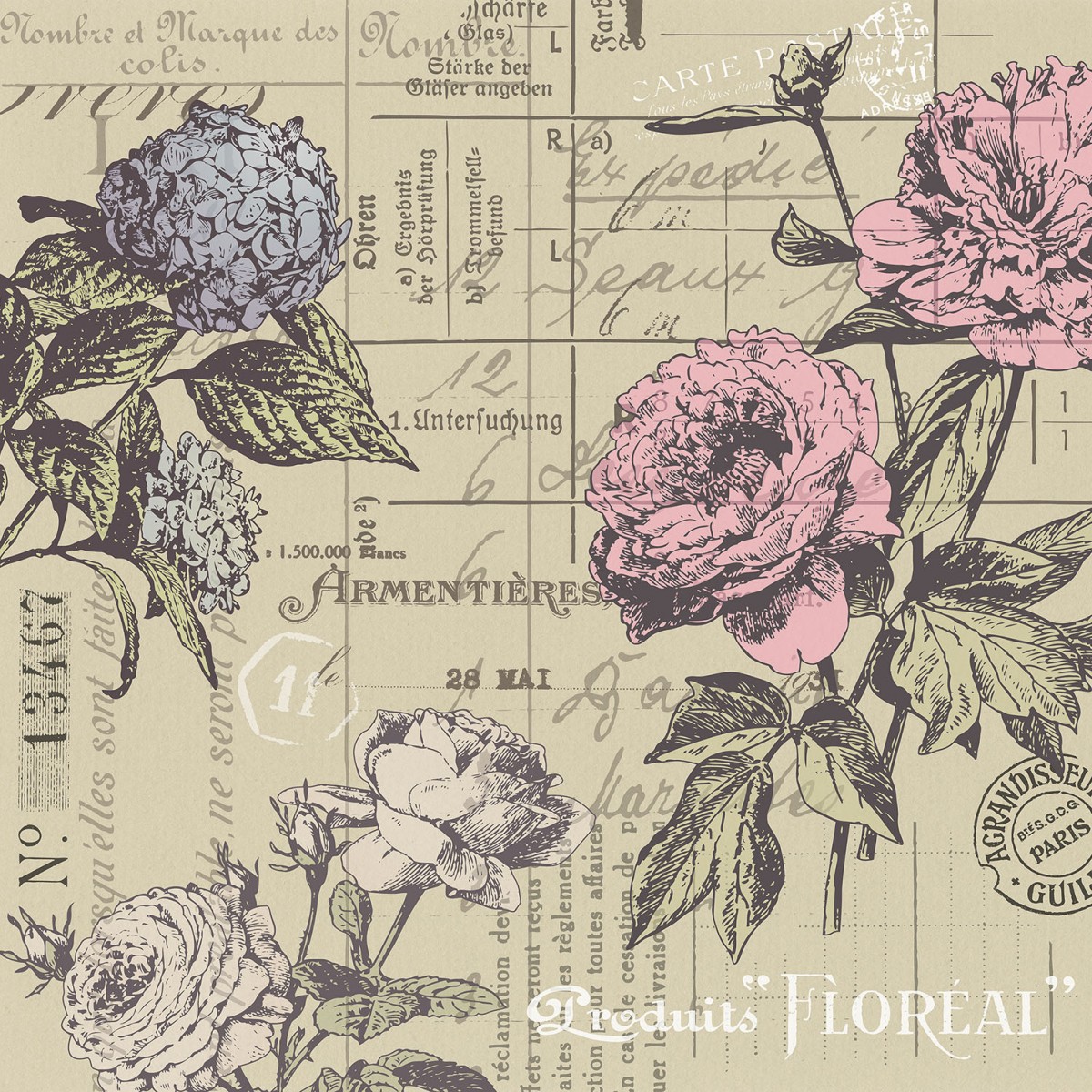 Fototapet Floreal 1, personalizat, Rebel Walls