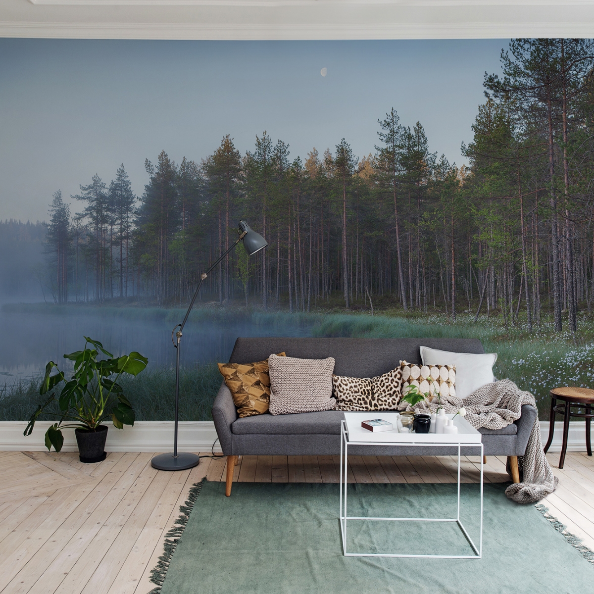 Fototapet Forest Lake, personalizat, Rebel Walls