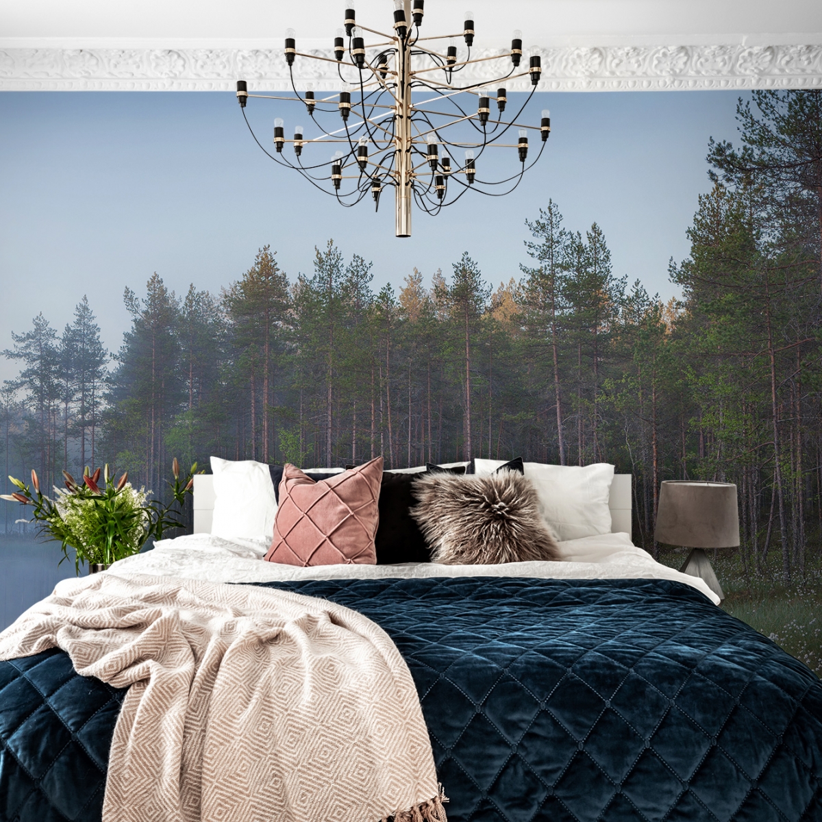 Fototapet Forest Lake, personalizat, Rebel Walls