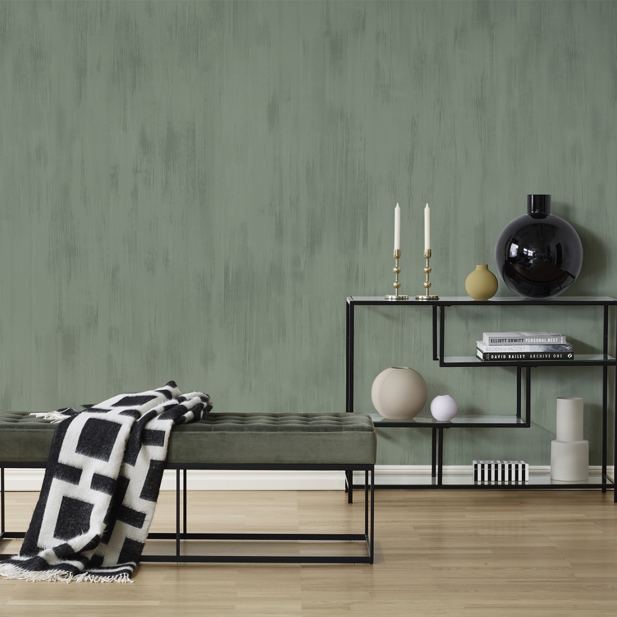 Fototapet Brushstrokes Jade Rebel, personalizat, Rebel Walls
