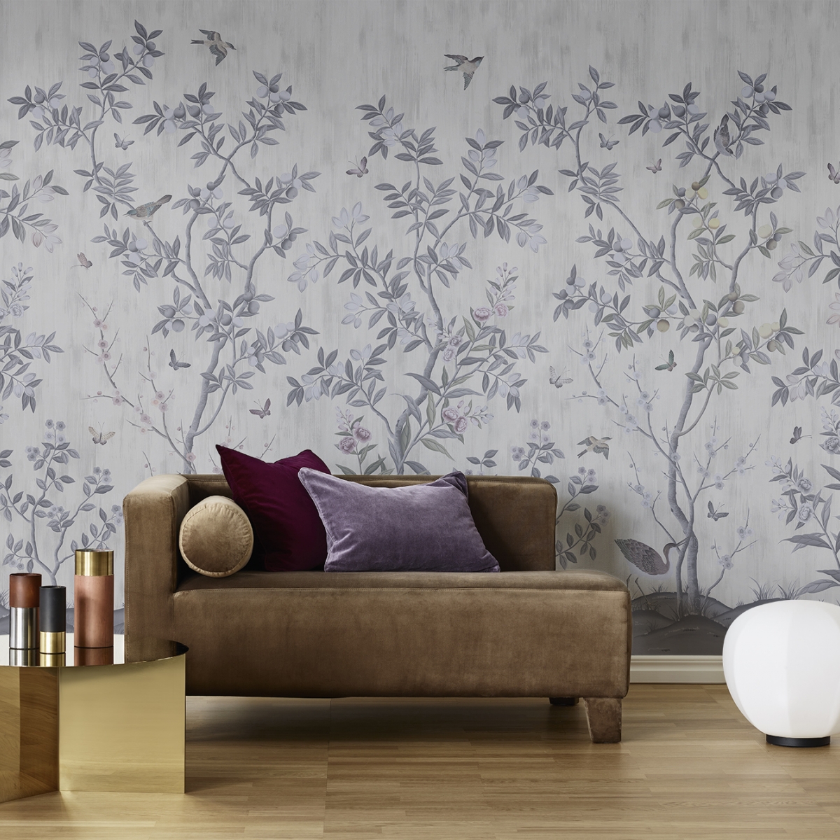 Fototapet Chic Pearl Gray, personalizat, Rebel Walls