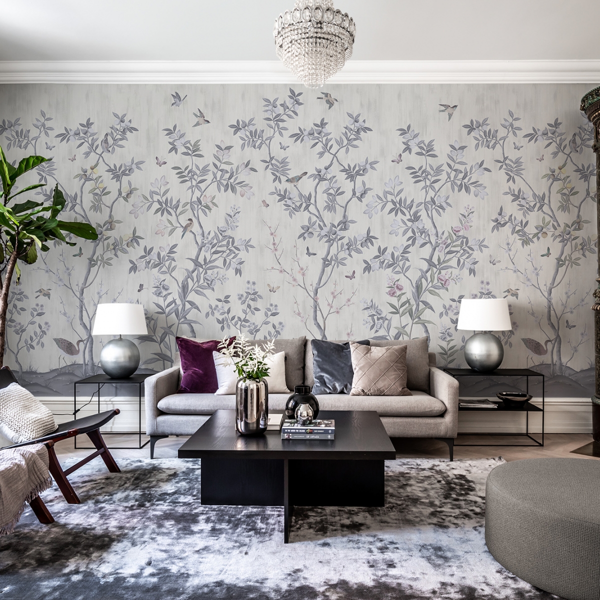 Fototapet Chic Pearl Gray, personalizat, Rebel Walls