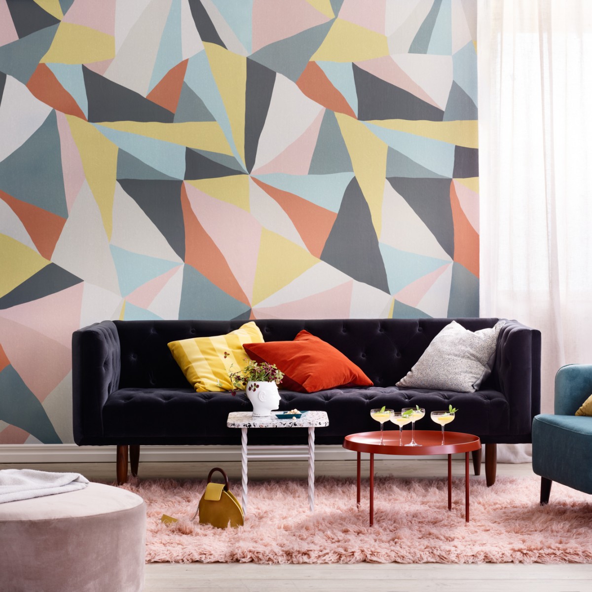 Fototapet Retro Geometry, personalizat, Rebel Walls