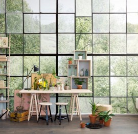 Fototapet Factory Window, personalizat, Rebel Walls