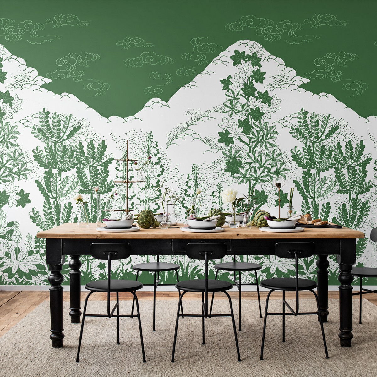 Foto tapet Eden, Green, personalizat, Rebel Walls