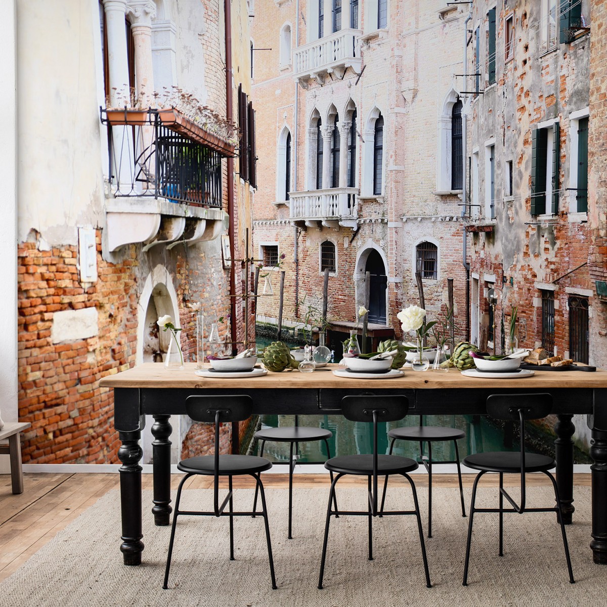 Foto tapet 3D Veneția, personalizat, Rebel Walls, Fototapet bucătărie 