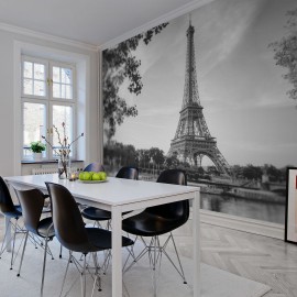 Foto tapet 3D Paris - Alb negru, personalizat, Rebel Walls