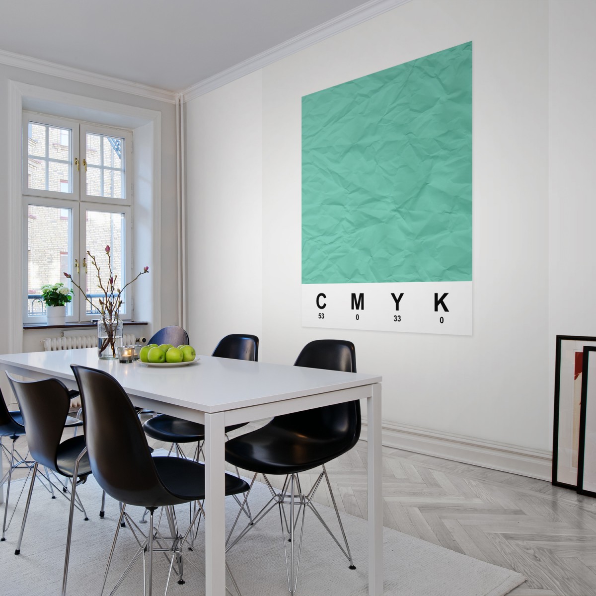 Fototapet CMYK verde, personalizat, Rebel Walls