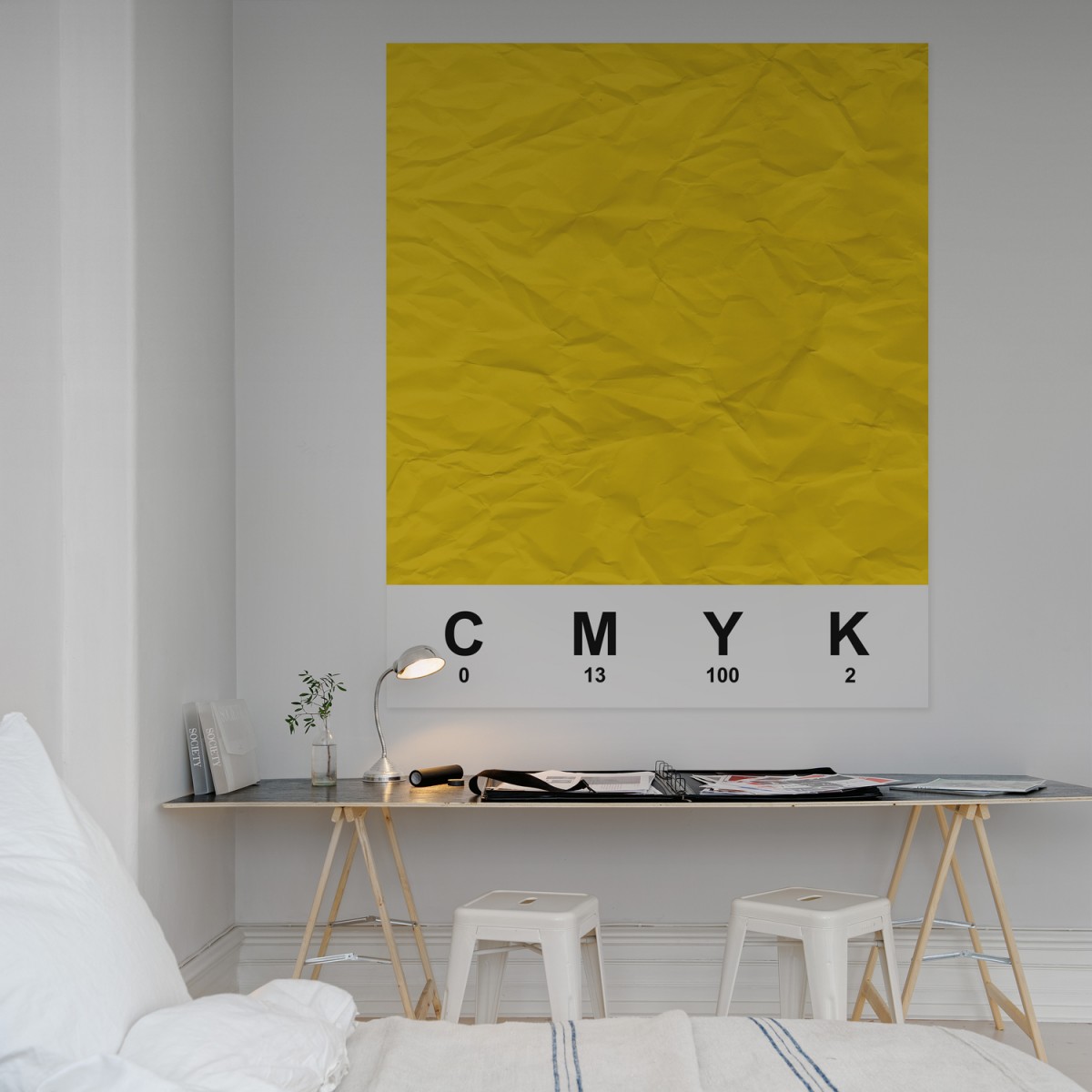 Fototapet CMYK Yellow, personalizat, Rebel Walls