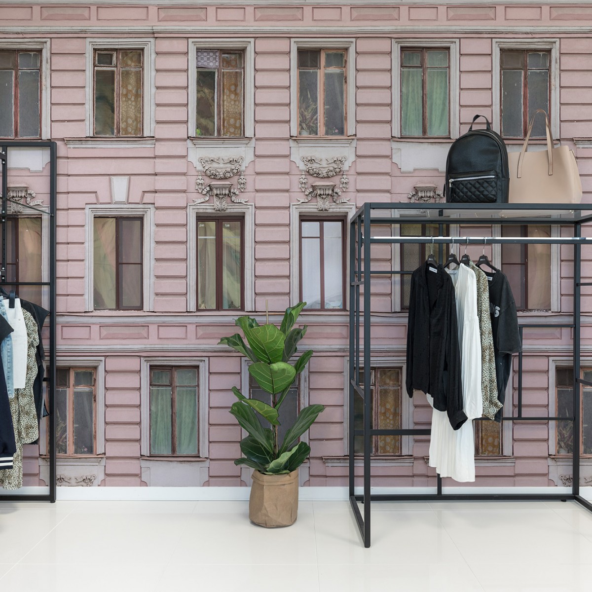 Fototape Pink Facade, personalizat, Rebel Walls