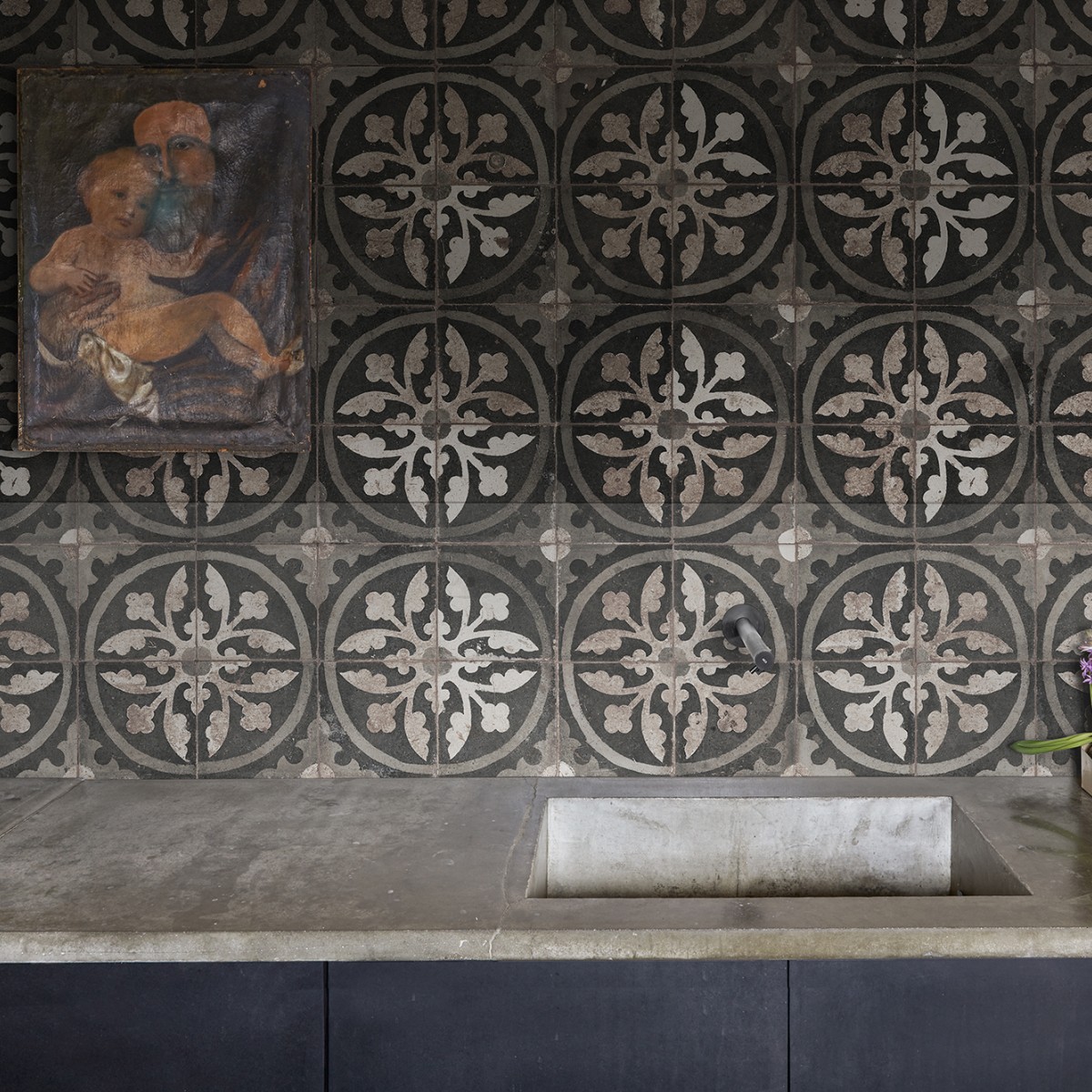 Foto tapet Ravenna, Charcoal, personalizat, Rebel Walls, Fototapet 