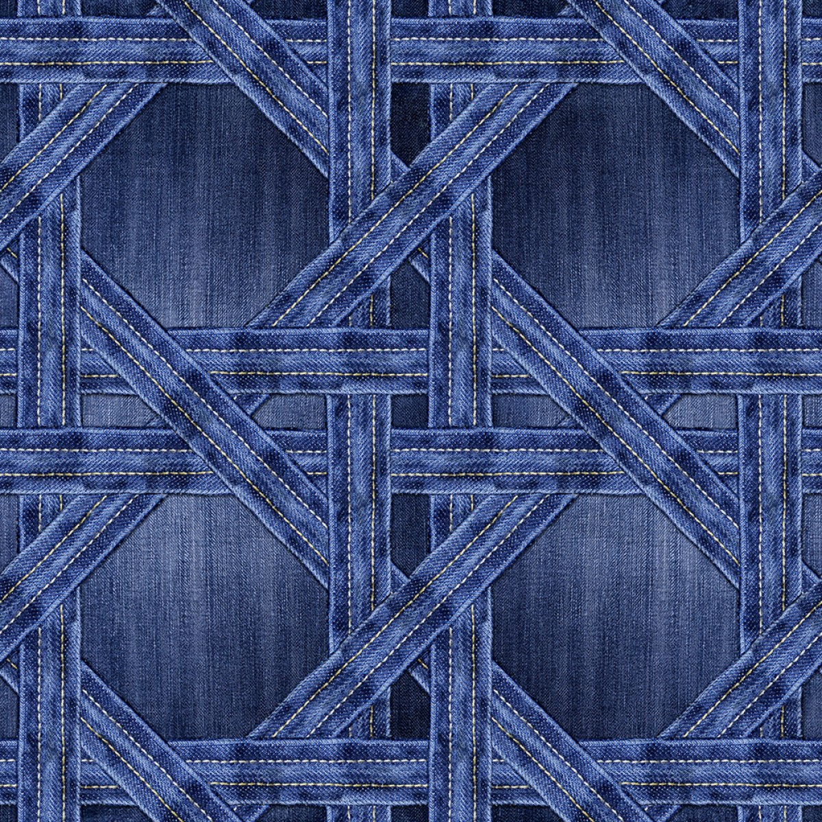 Fototapet Denim Trellis, personalizat, Rebel Walls