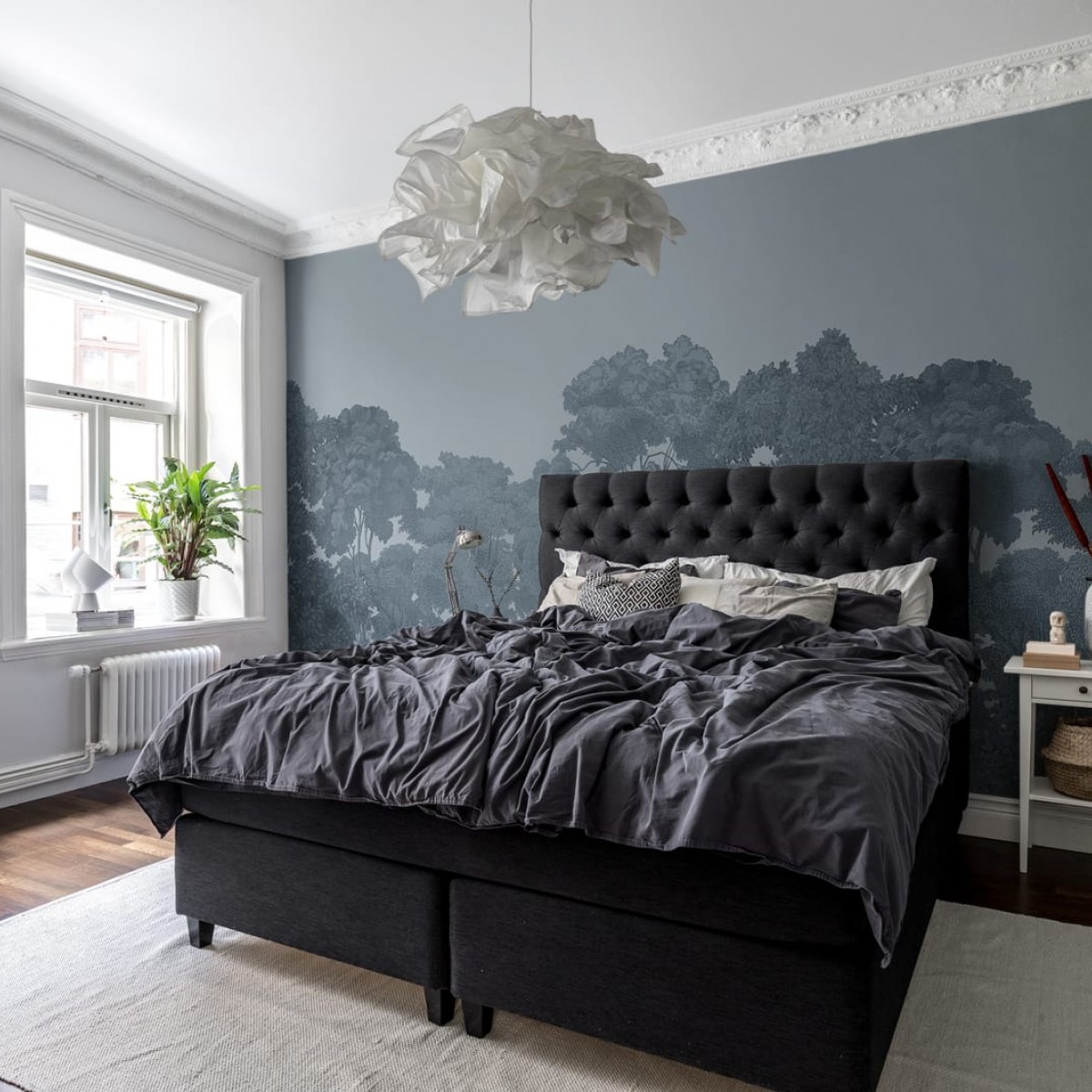 Foto tapet 3D Bellewood, Solid Blue personalizat, Rebel Walls