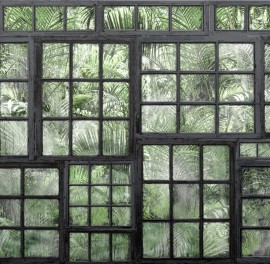 Foto tapet 3D  Perspective Jardin, Noir, personalizat, Rebel Walls