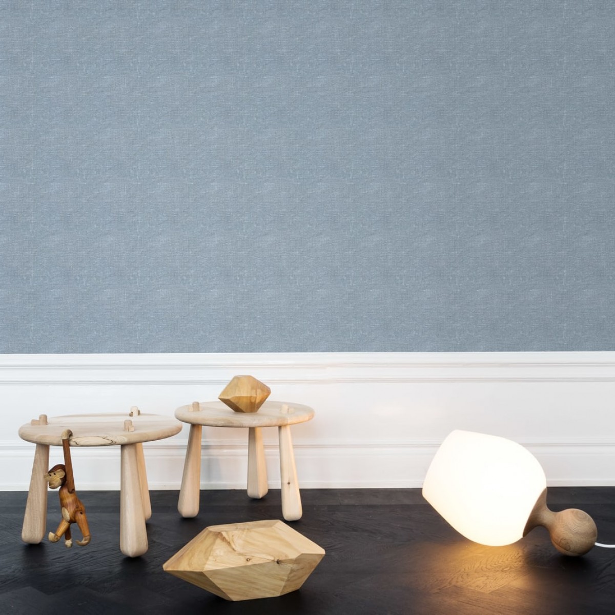 Foto tapet 3D Linen, Blue, personalizat, Rebel Walls